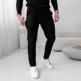 Strečové nohavice Iron Aesthetics Classy, čierne · záber 1