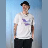 T-shirt regular s potlačou pánsky - biely · záber 1