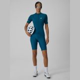 Dámsky cyklistický dres s ochranou UPF50+ - tyrkysový · záber 2