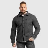 Pánska plstená košela Iron Aesthetics Felted, sivá · záber 1