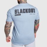 Pánske tričko Iron Aesthetics Blackout, modré · záber 1