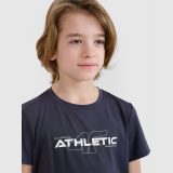 Chlapčenské rýchloschnúce športové tričko - sivé · záber 1