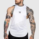 Tréningové tielko Iron Aesthetics Gym Tank, biele · záber 1