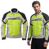 Pánska letná moto bunda W-TEC Saigair - Veľkosť: L | Farba: Žltá · záber 1
