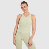 Dámsky slim rýchloschnúci top na jogu a pilates - zelený · záber 1