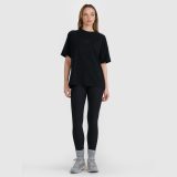 T-shirt oversize s potlačou dámsky - čierny · záber 4