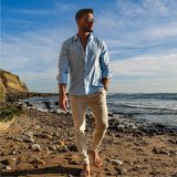 Strečová košeľa Iron Aesthetics Slim Stretch, svetlomodrá · záber 3