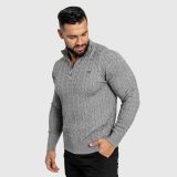 Pánsky sveter Iron Aesthetics Cable Knit, sivý · záber 5