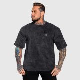 Oversize tričko Iron Aesthetics College, washed black · záber 2