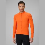 Pánsky cyklistický dres s dlhým rukávom - oranžový · záber 3