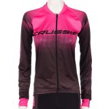 Crussis Dámsky cyklistický dres s dlhým rukávom čierno-ružová - XS · záber 1