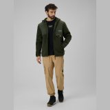 Pánsky regular sherpa fleece s kapucňou - khaki · záber 2