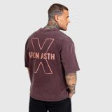 Pánske tričko Iron Aesthetics X Washed, burgundy · záber 5