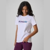 T-shirt regular s potlačou dámsky - biely · záber 5