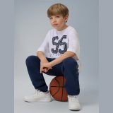 T-shirt loose s potlačou chlapčenský - biely · záber 1