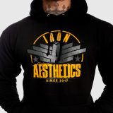 Fitness mikina bez zipsu Iron Aesthetics Force, čierna · záber 5
