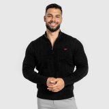 Pánsky sveter Iron Aesthetics Cable Knit, čierny · záber 4
