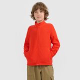 Chlapčenský fleece slim s golierom - červený · záber 1