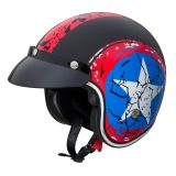 Moto prilba W-TEC Café Racer - Veľkosť: 59-60, L | Farba: Big Star · záber 1