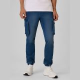 Casual cargo nohavice pánske - denim · záber 2