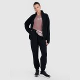 Sherpa fleece s golierom oversize dámsky - čierny · záber 2