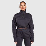 Dámska crop mikina Iron Aesthetics Simone, sivá · záber 3