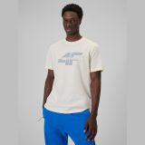 T-shirt regular s potlačou pánsky - béžový · záber 1