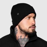 Zimná beanie čiapka Iron Aesthetics Topper, čierna · záber 1
