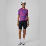 Dámsky cyklistický dres s ochranou UPF50+ - fialový · záber 4