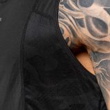 Pánske funkčné tielko Iron Aesthetics Camo Mesh, čierne · záber 3
