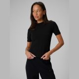 Dámske slim hladké tričko - čierne · záber 1