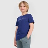 T-shirt regular s potlačou chlapčenský - tmavomodrý · záber 1