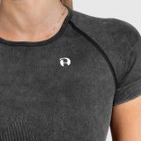 Dámsky crop top Iron Aesthetics Faded, washed black · záber 2