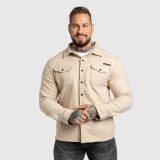 Pánska plstená košela Iron Aesthetics Felted, apricot · záber 1