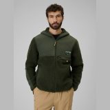 Pánsky regular sherpa fleece s kapucňou - khaki · záber 1