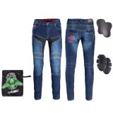 Dámské moto džíny W-TEC Alfreda CE - Veľkosť: 3XL | Farba: Modrá · záber 1