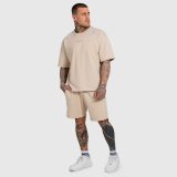 Pánske tričko Iron Aesthetics X Washed, béžové · záber 5