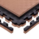 Puzzle tatami podložka inSPORTline Malmeida 100x100x4 cm - Farba: Čierna, Vzor 5 Prúžkov · záber 1