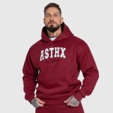 Oversized mikina Iron Aesthetics ASTHX, bordová · záber 5