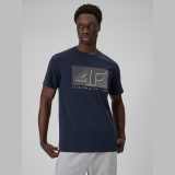 T-shirt regular s potlačou pánsky - tmavomodrý · záber 9