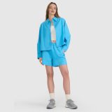 Dámska oversize košeľa s golierom - modrá · záber 2