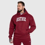 Oversized mikina Iron Aesthetics ASTHX, bordová · záber 4
