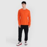 Pánske oversize tričko s dlhým rukávom - oranžové · záber 2