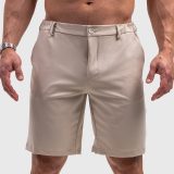 Pánske kraťasy Iron Aesthetics Chino Flex, béžové · záber 1