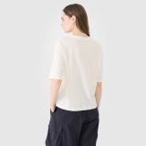 Dámske oversize tričko s potlačou - biele · záber 2