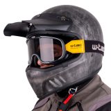 Moto prilba W-TEC Retron s okuliarmi Chesster - Veľkosť: 53-54, XS | Farba: Strieborná · záber 1