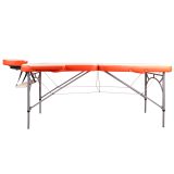 Masážne lehátko inSPORTline Tamati 186x70x63-90 cm 2-dielne hliníkové - Farba: Čierna · záber 4