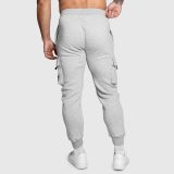 Pánske tepláky Iron Aesthetics Cargo Joggers, sivé · záber 5