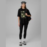 T-shirt loose s potlačou dámsky - čierny · záber 8