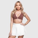 Športová podprsenka Iron Aesthetics Delta, hnedá · záber 4